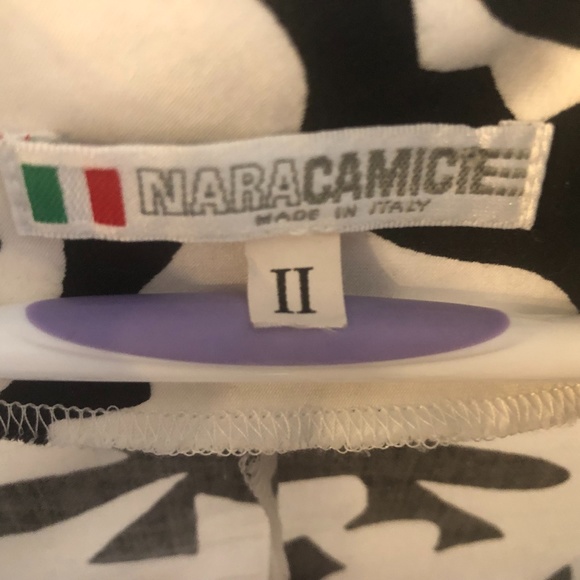 NARACAMICIE l Made in Italy Stunning Black & White Blouse - Picture 11 of 11